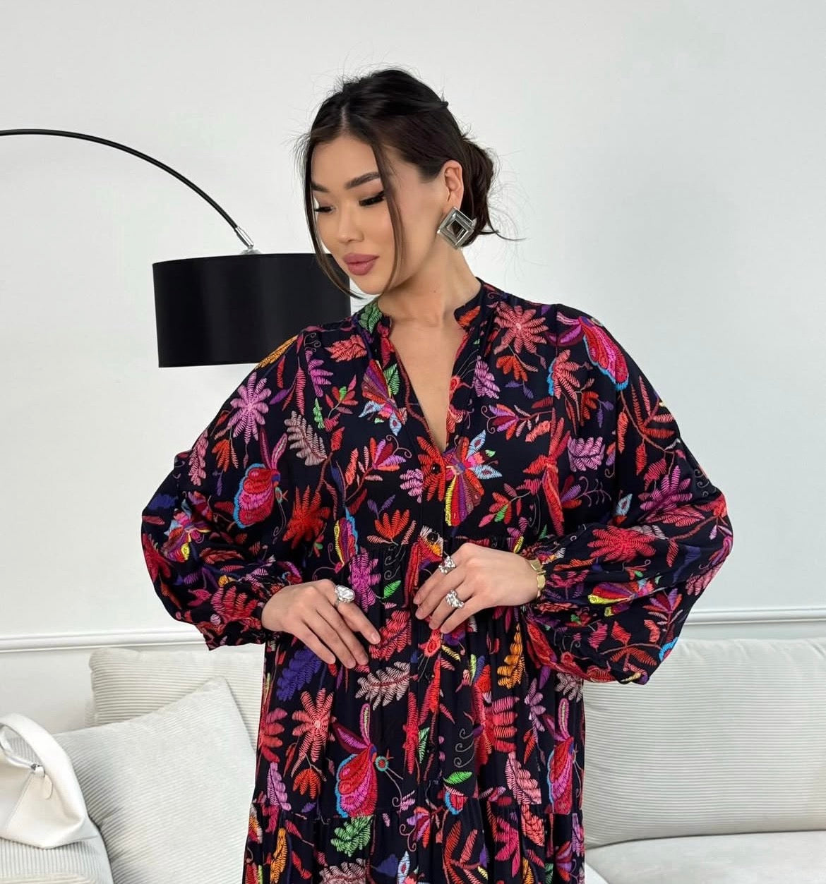 Black Printed Dress
