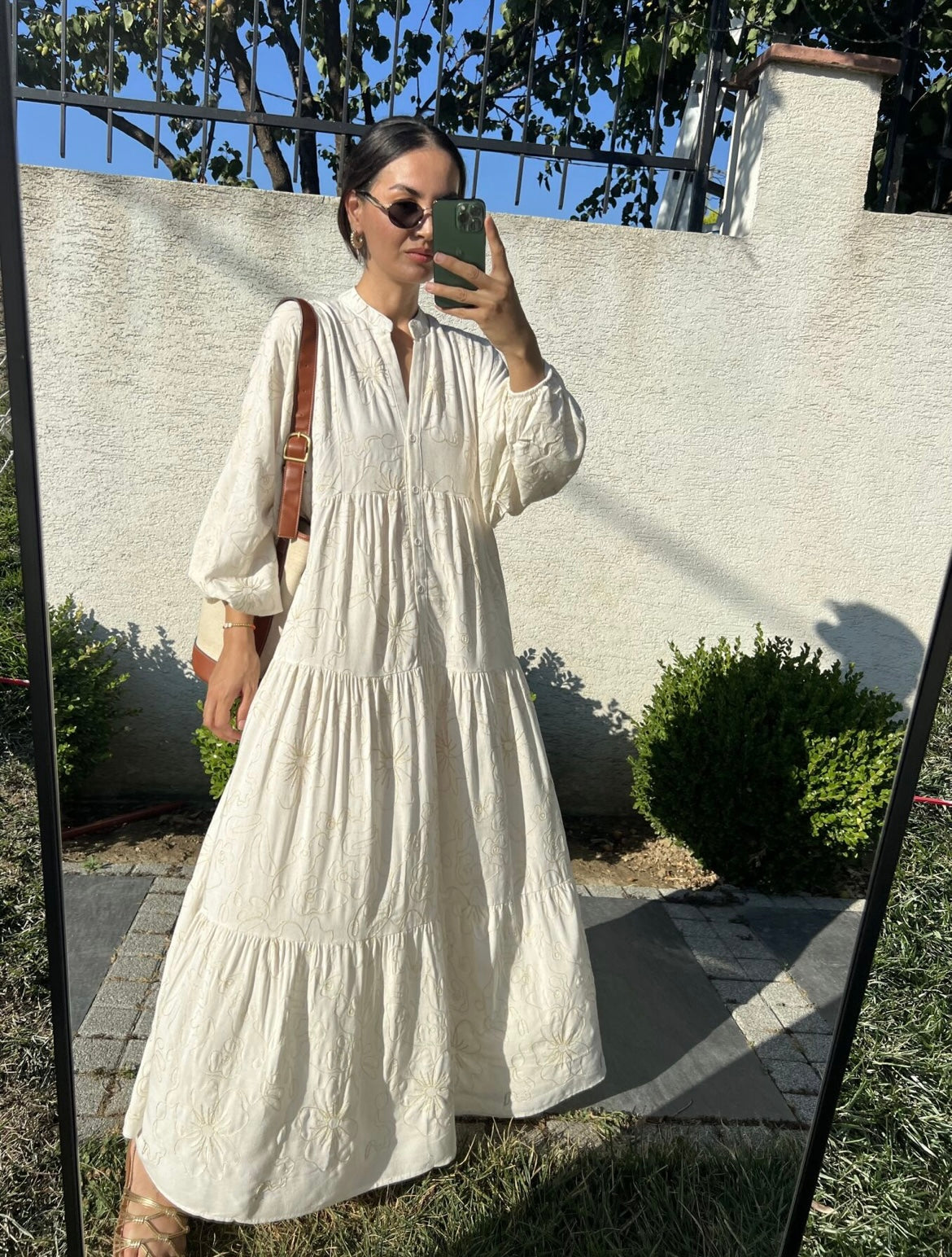 White x Gold Dress
