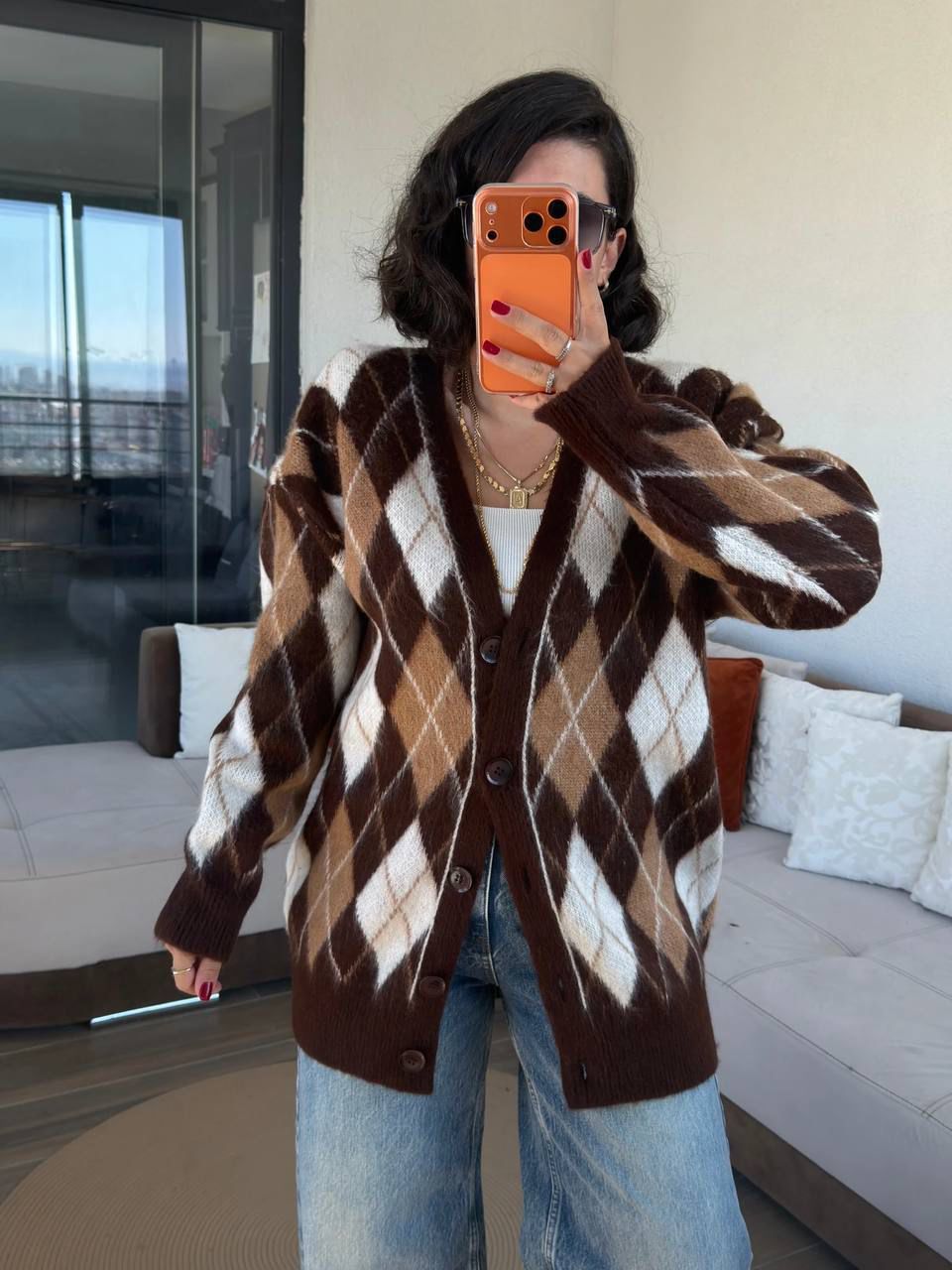 Diamond Knit Cardigan