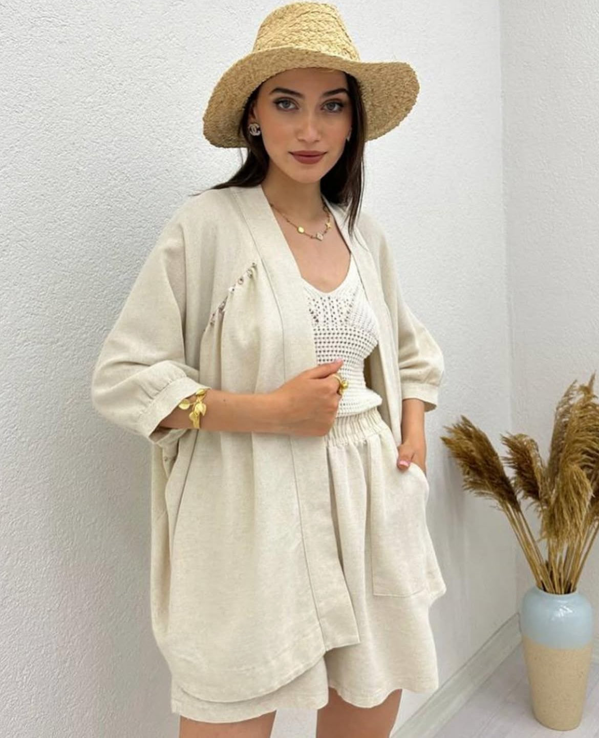 Beige Kimono