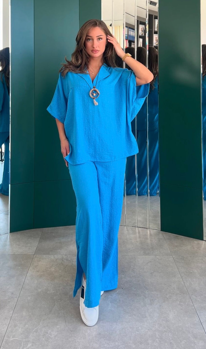 Cotton Slit Set - Blue