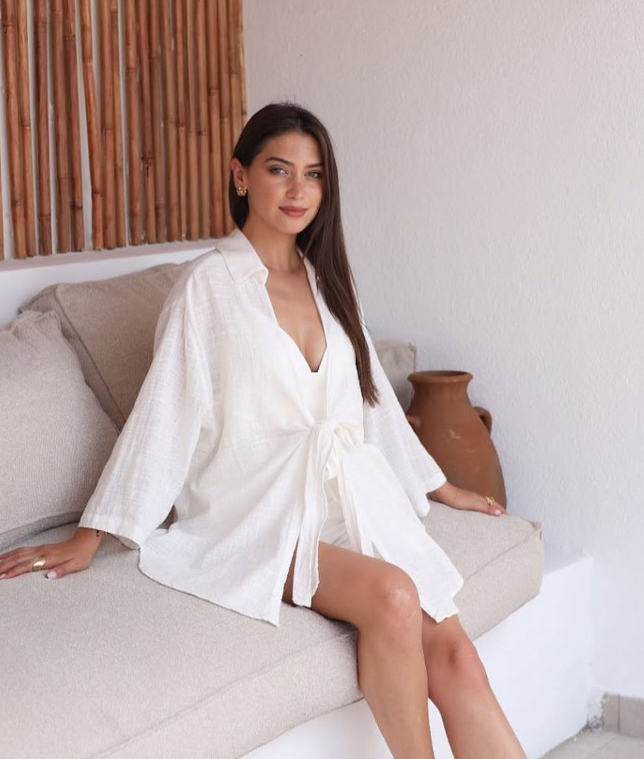 White Kimono Blouse