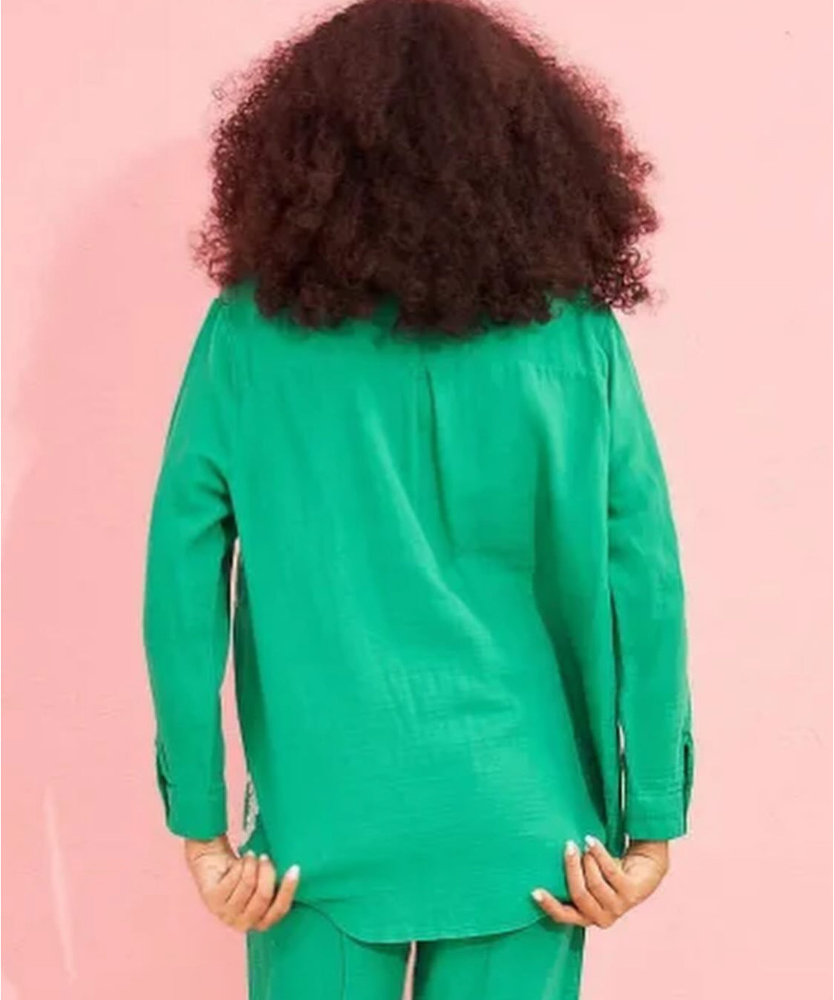 Embroided Buttoned Shirt - Green