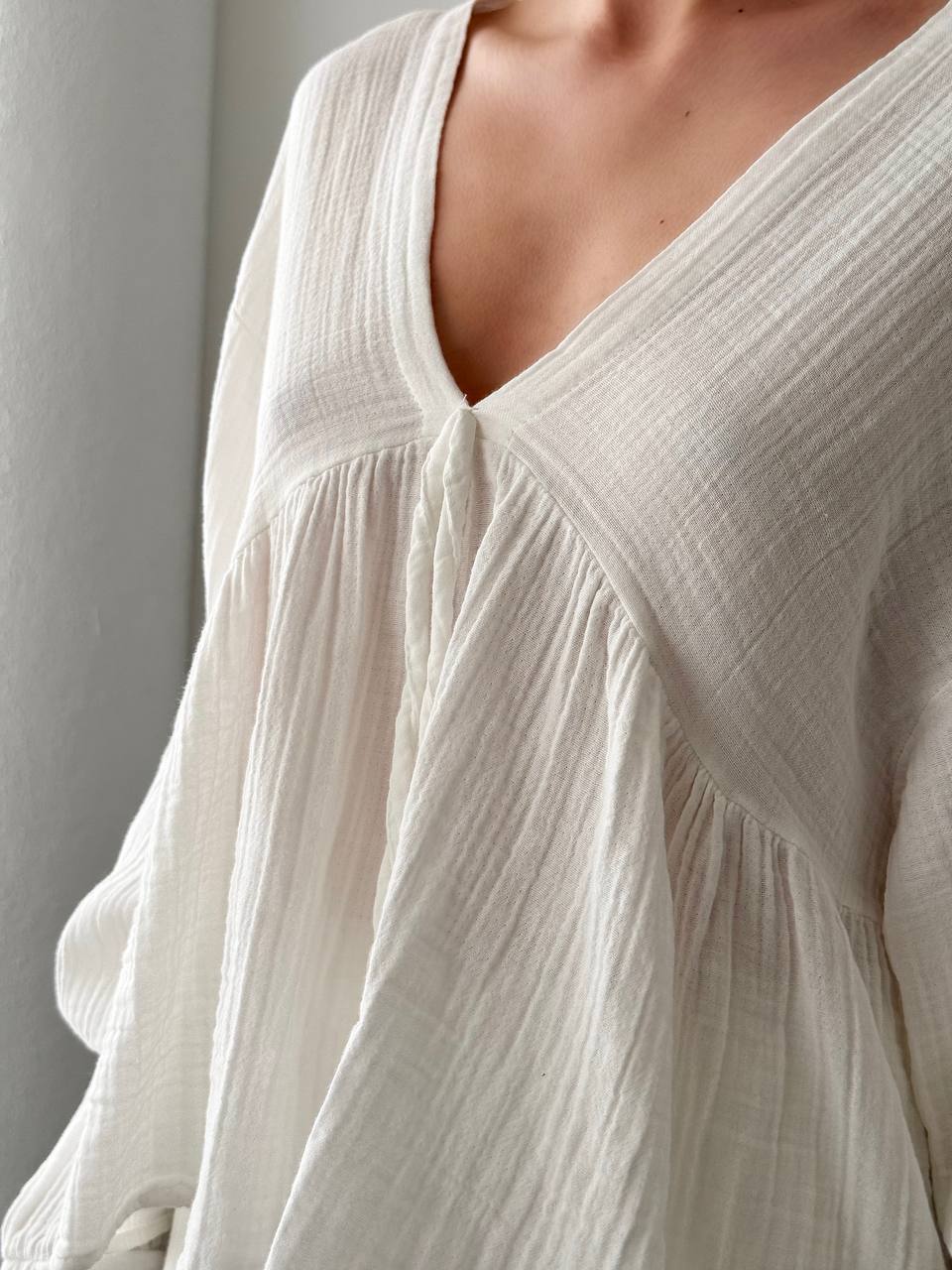 Crinkle Blouse - White