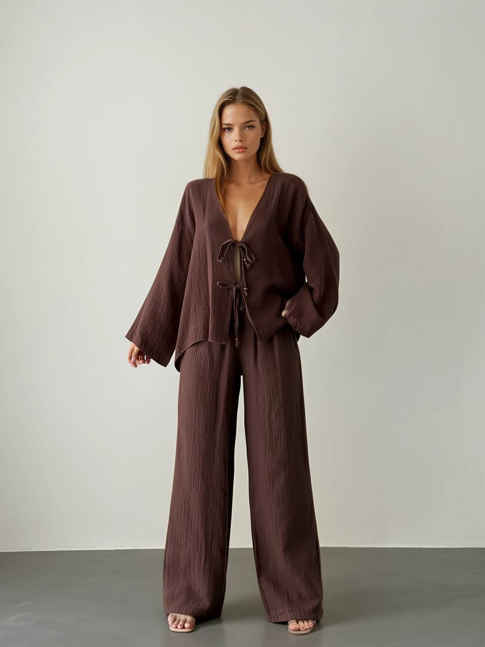 Bohemian Tasseled Set - Brown