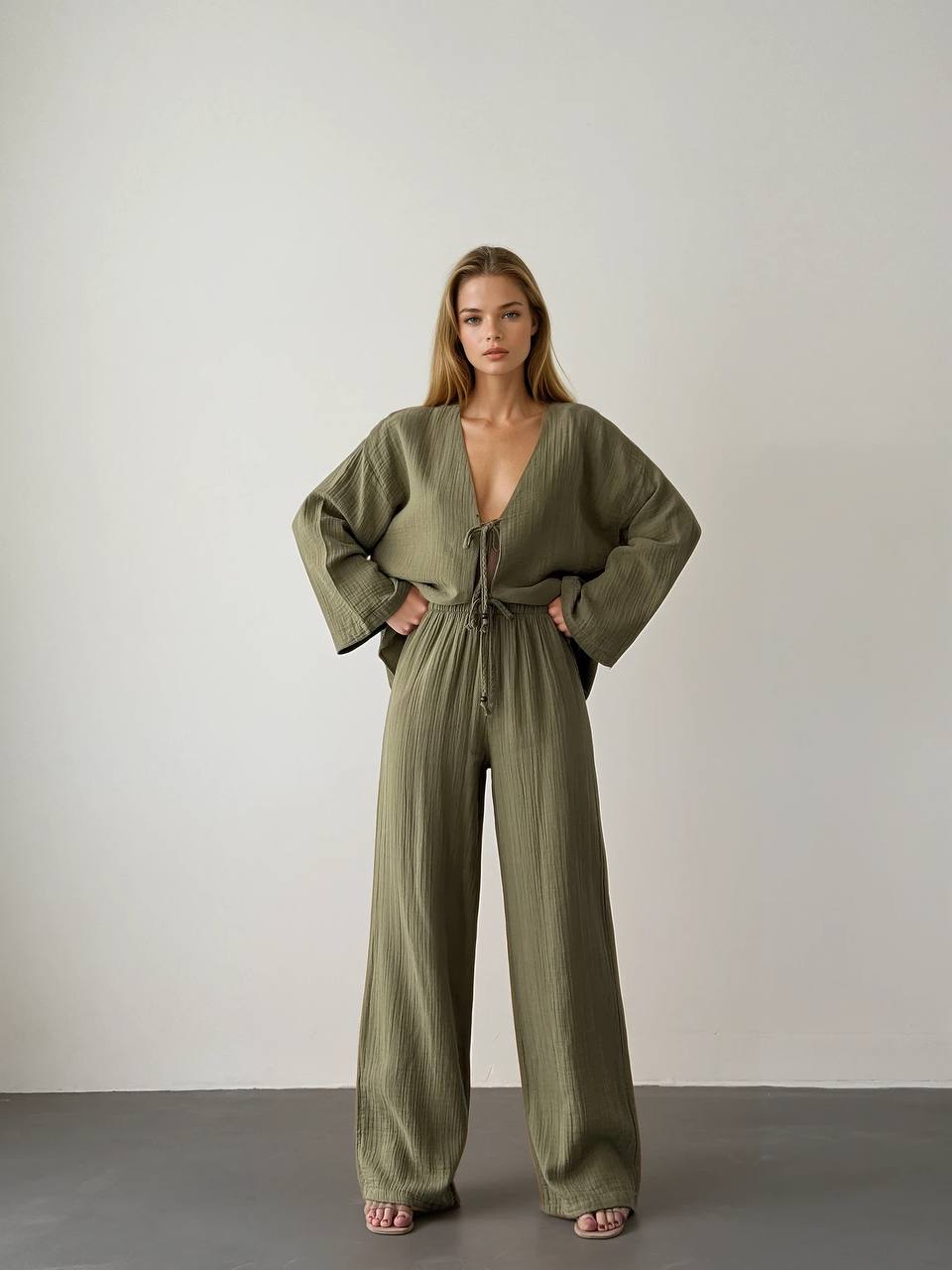 Bohemian Tasseled Set - Olive