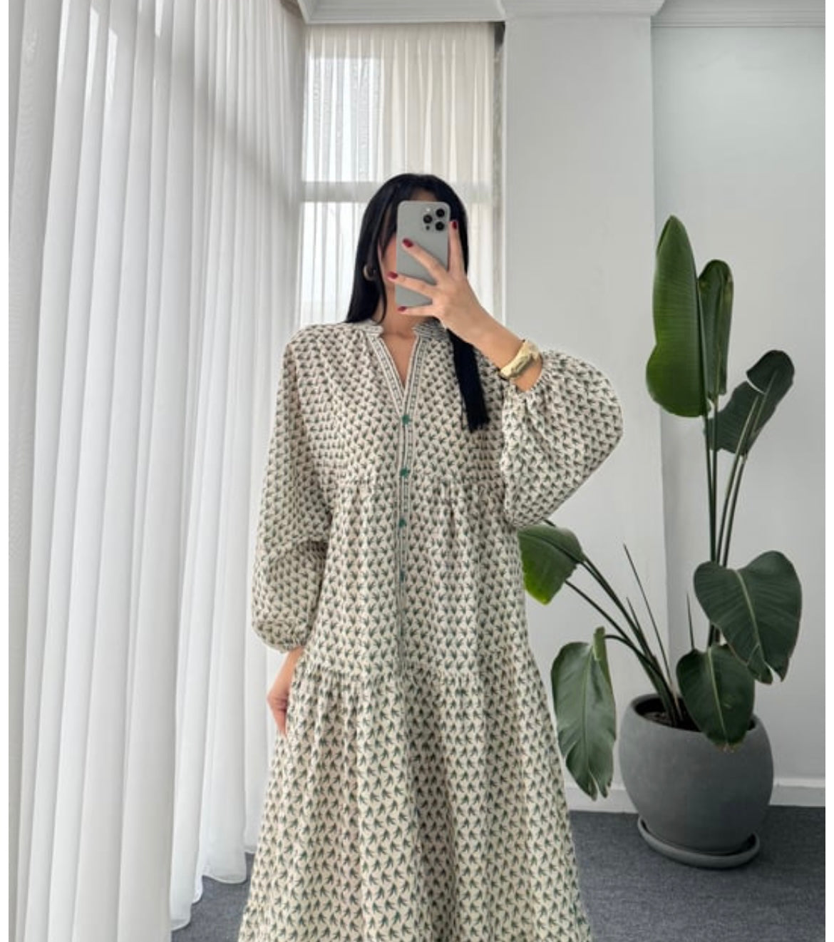 Green Detailed Dress