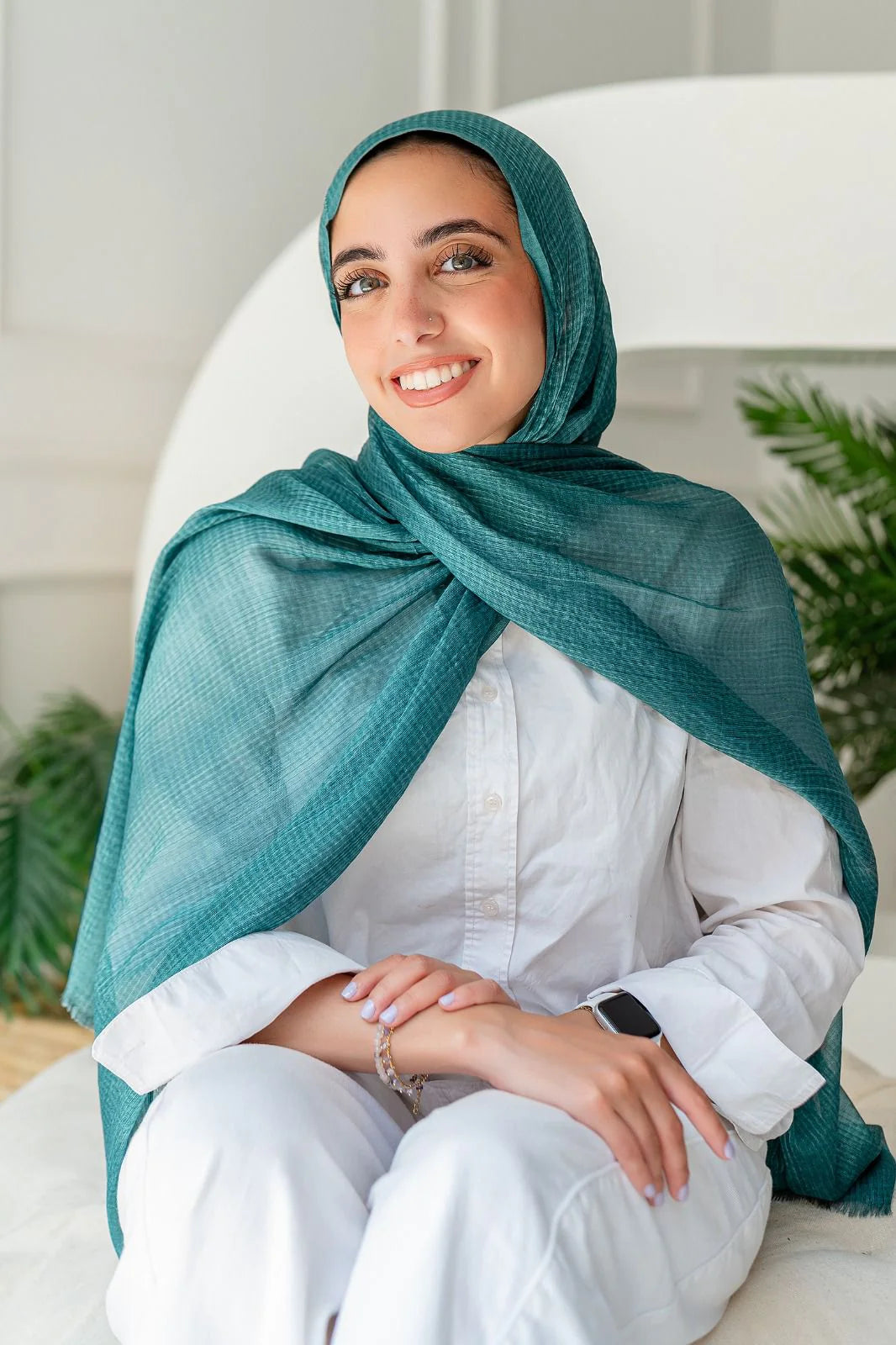 Turquoise Missy chiffon Scarf