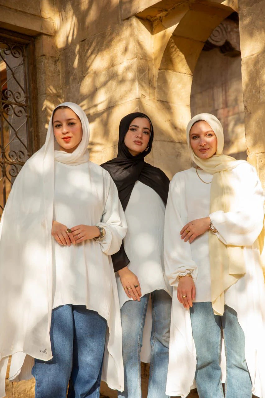 White Elegance Modal Scarf