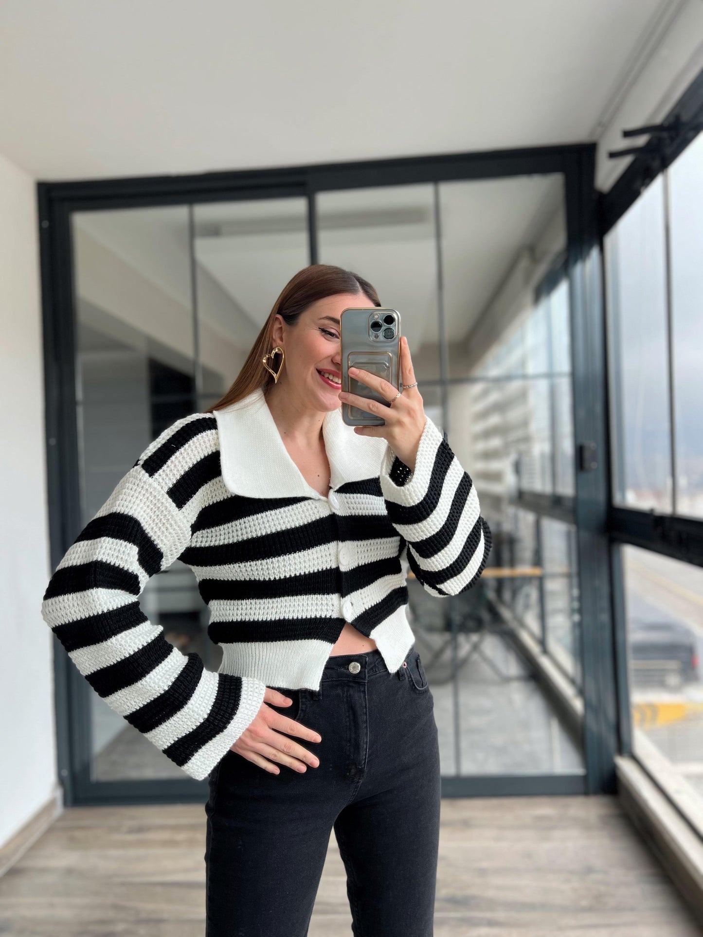 Shawl Collar Knitted Cardigan - WHITE