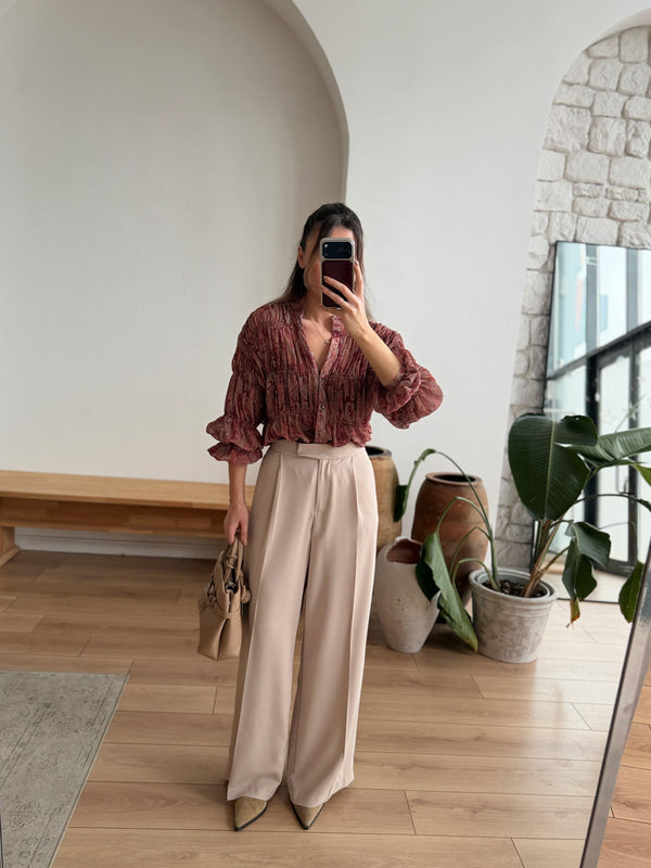 Bohemian Buttoned Blouse