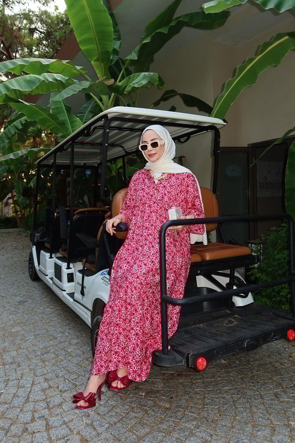 Reddish Flower Dress