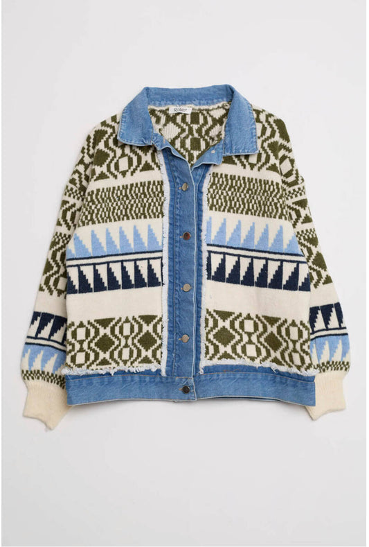Boho Denim Cardigan
