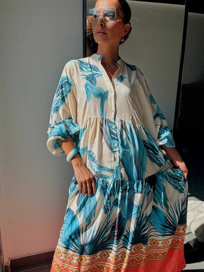 Blue Leaves Dress