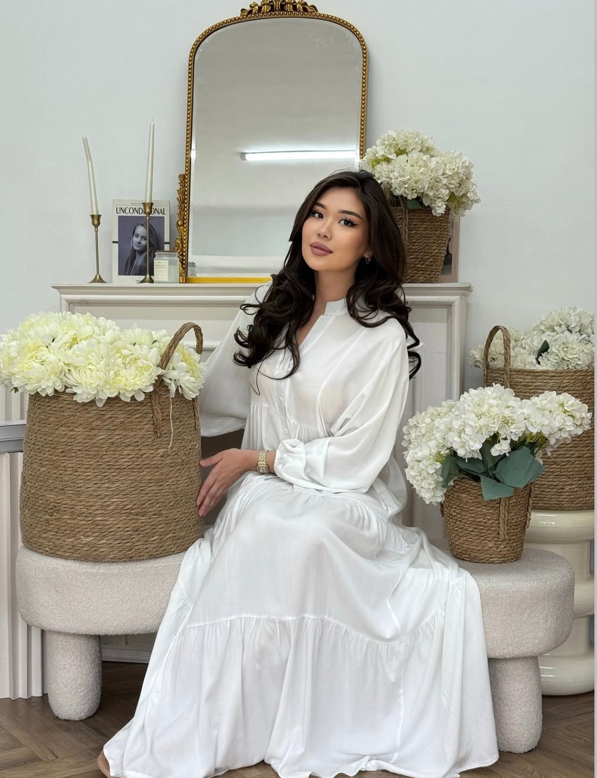 White Plain Dress