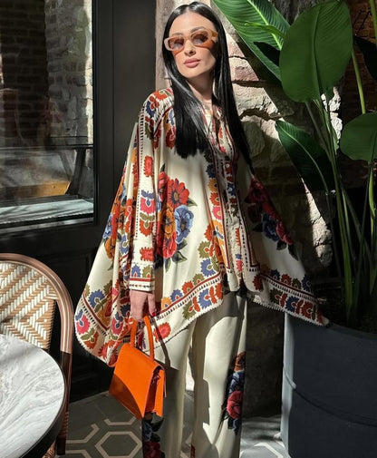 Beige Floral Set