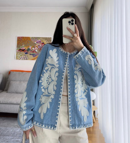 Denim Embroidered Jacket