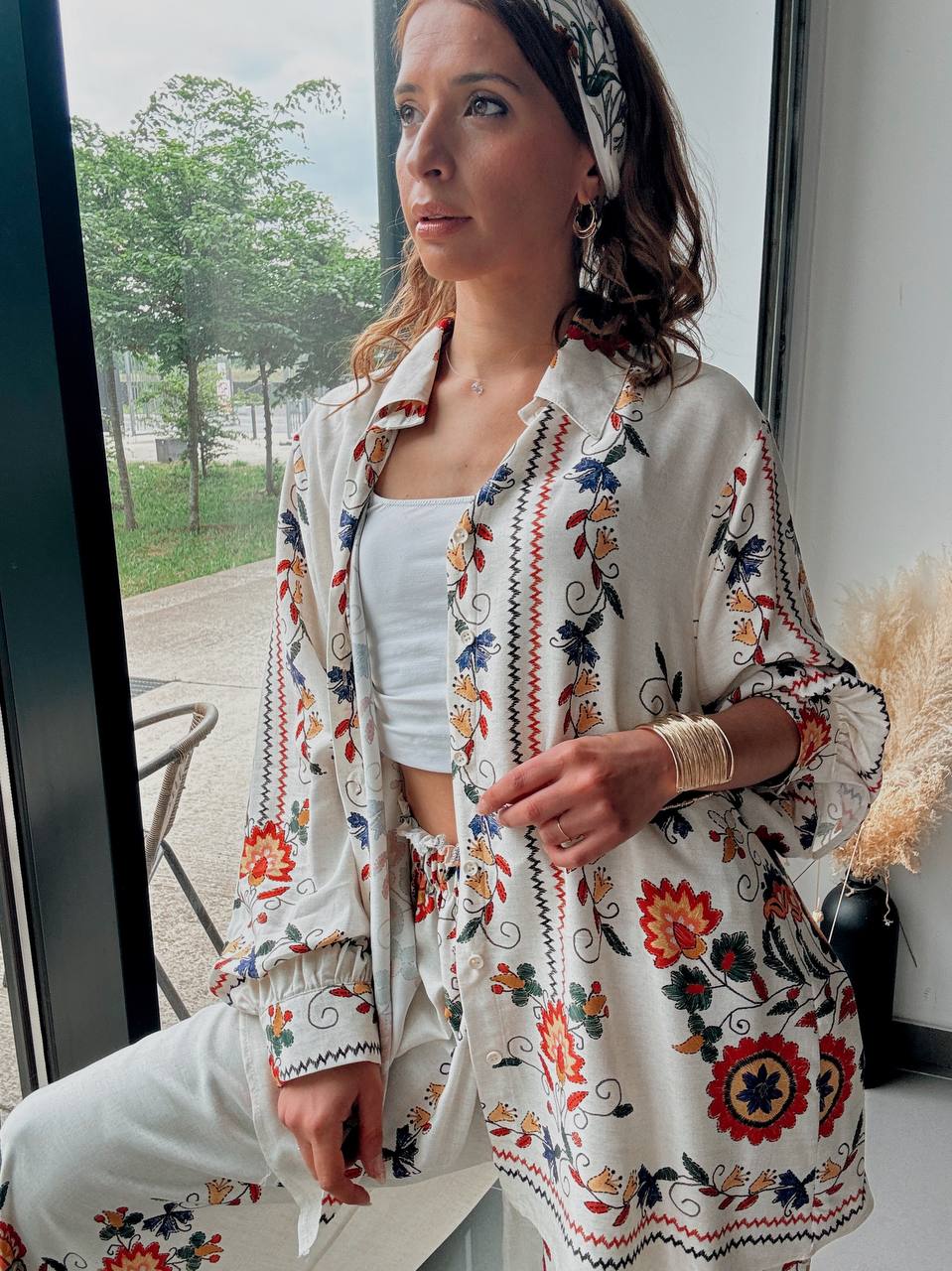 Floral Creamy Beige Set