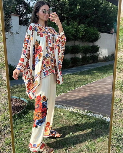 Beige Floral Set