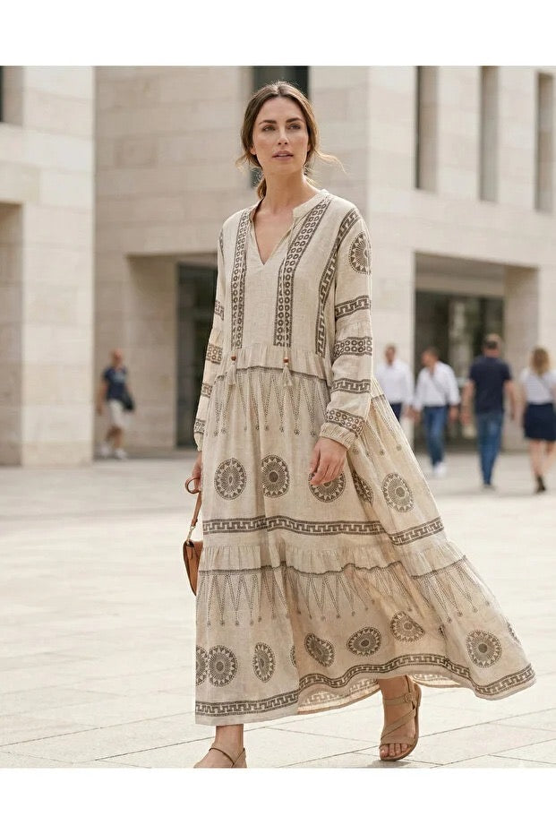Linen Beige Dress