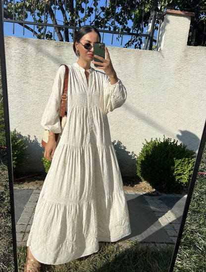 White x Gold Dress