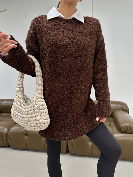 Brown Fluffy Sweater