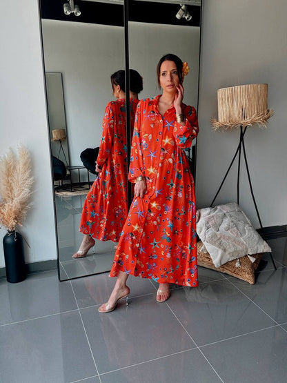 Sea Shells Red Dress