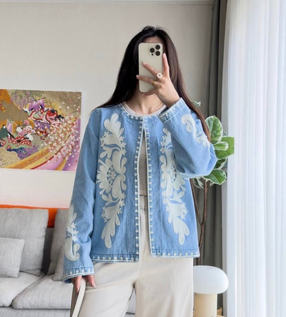 Denim Embroidered Jacket