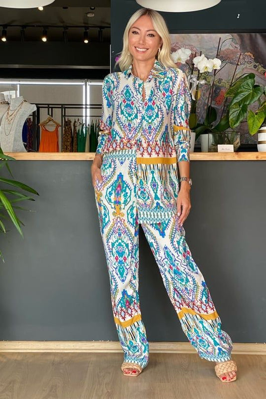 Printed Blue Set