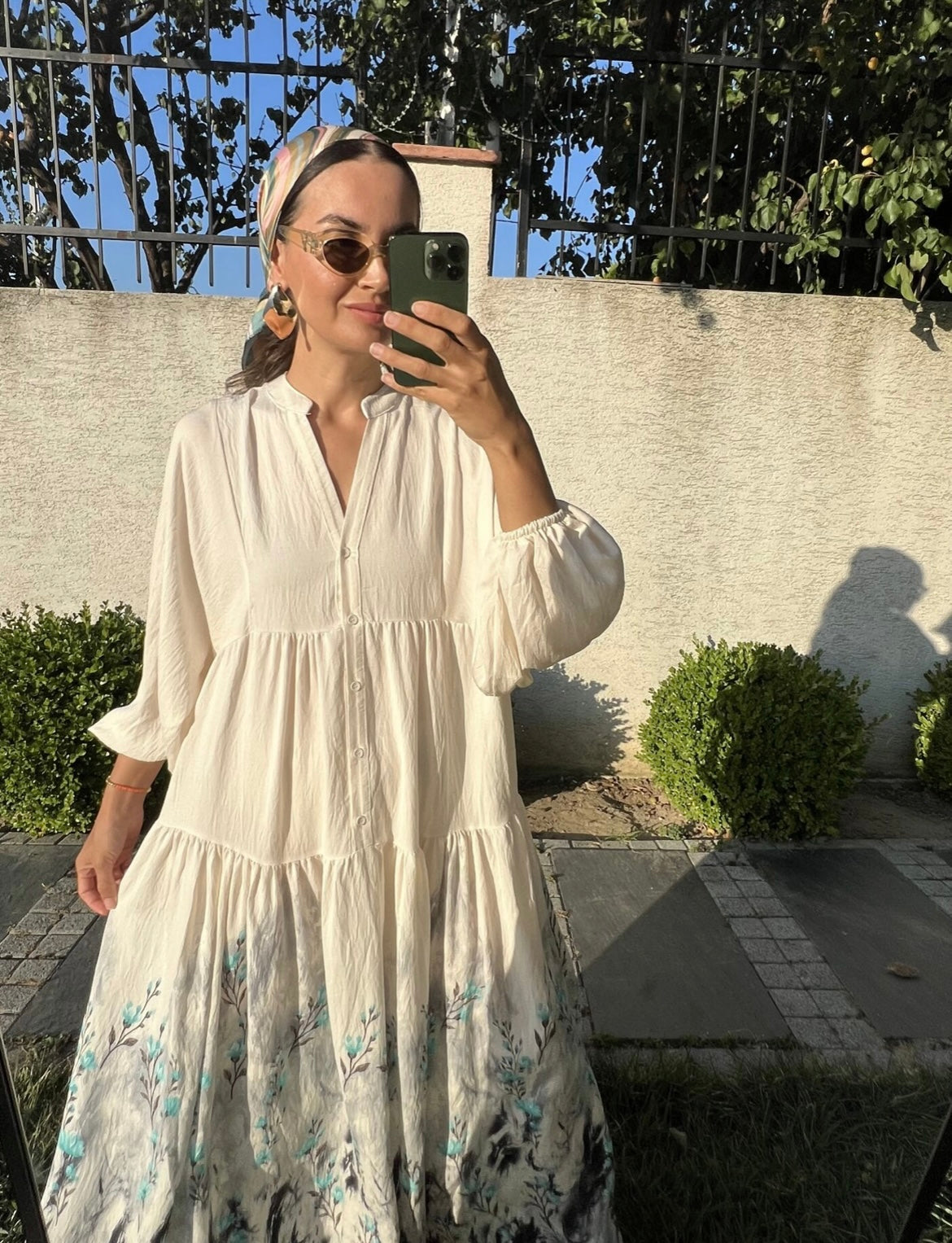 White Flowy Dress