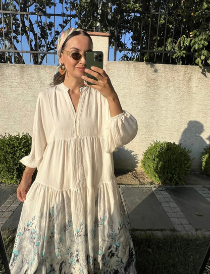 White Flowy Dress