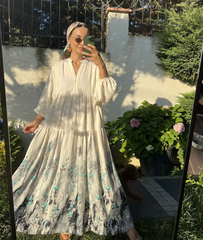 White Flowy Dress