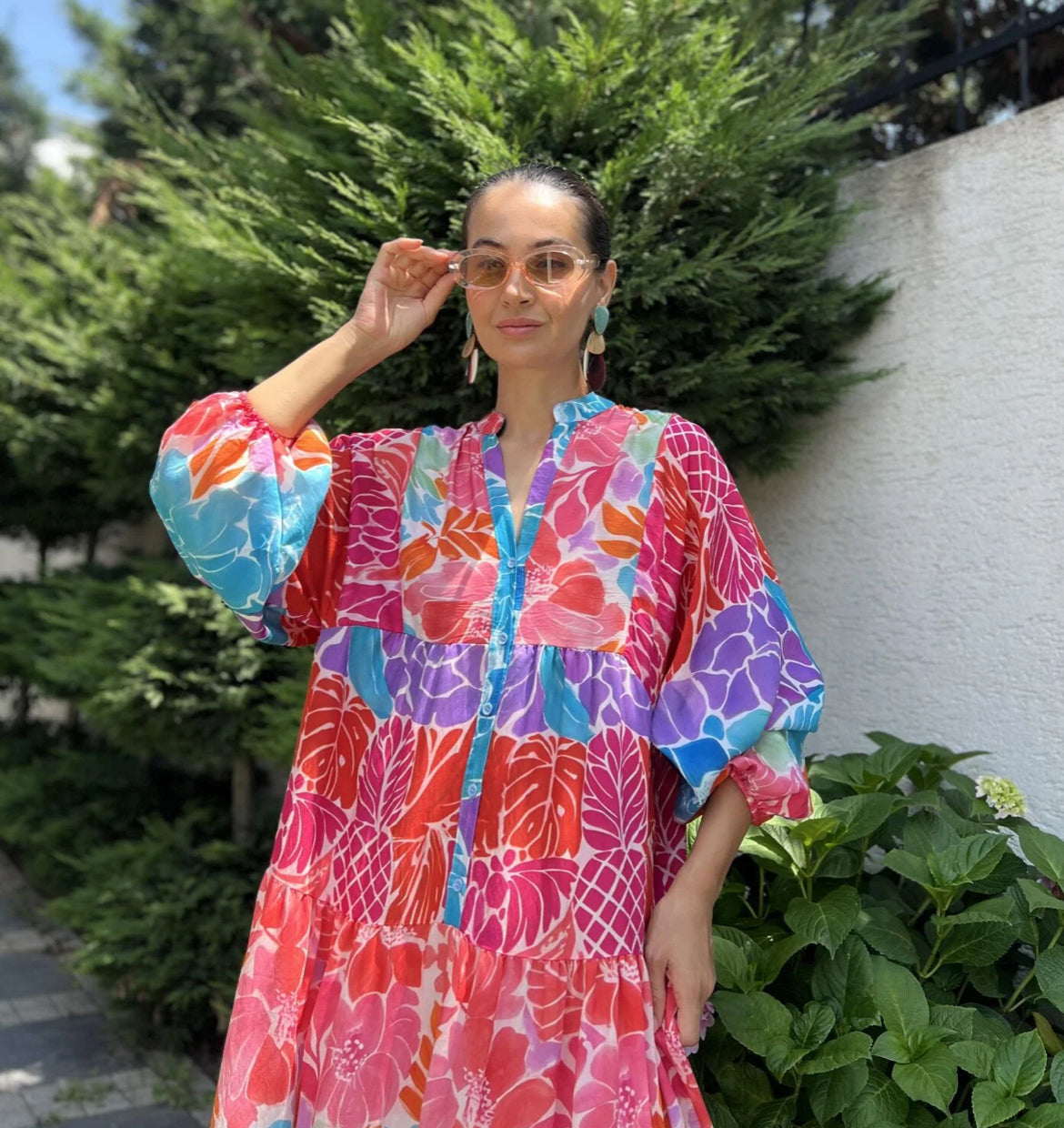 Color-block Boho Dress
