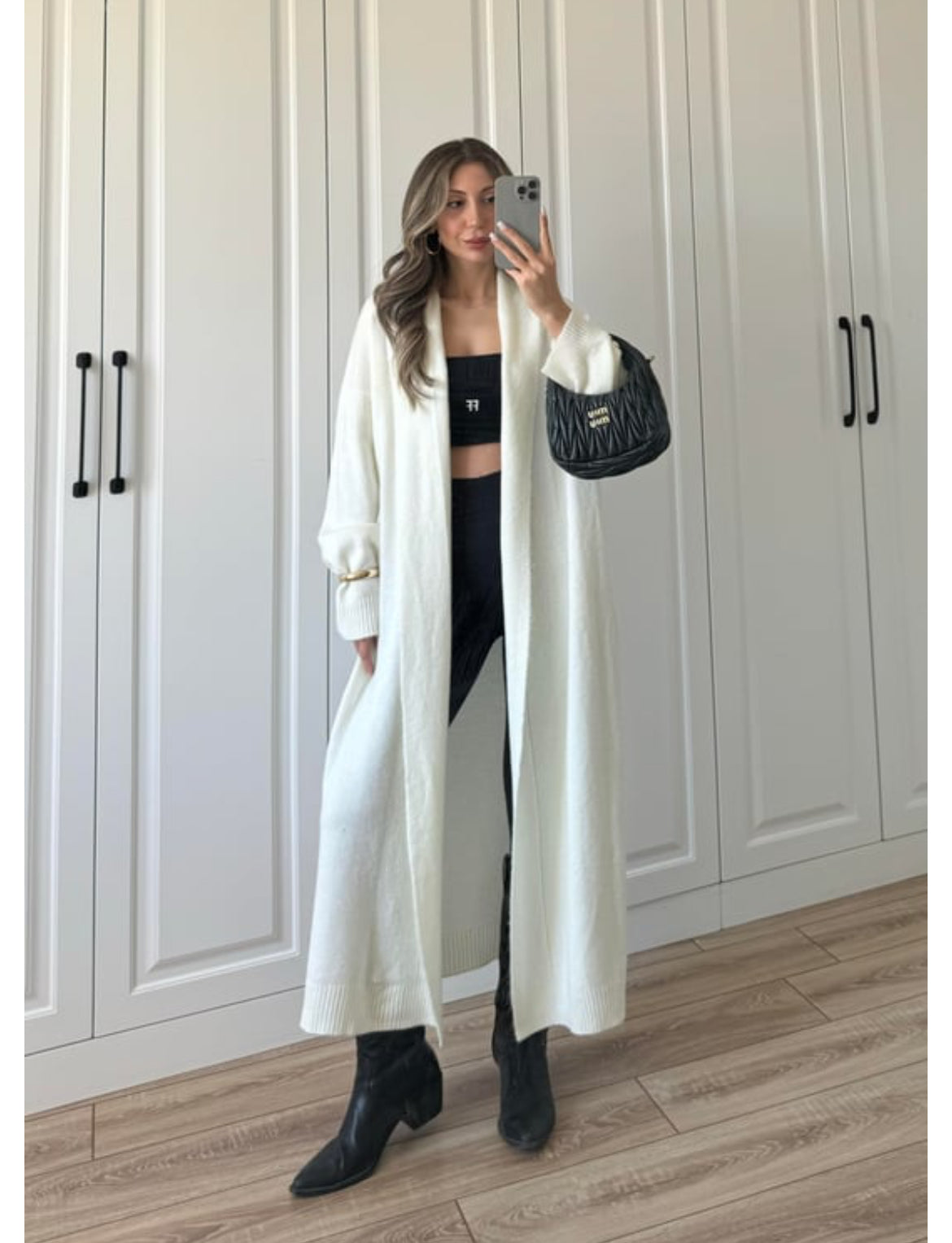 White Triko Cardigan