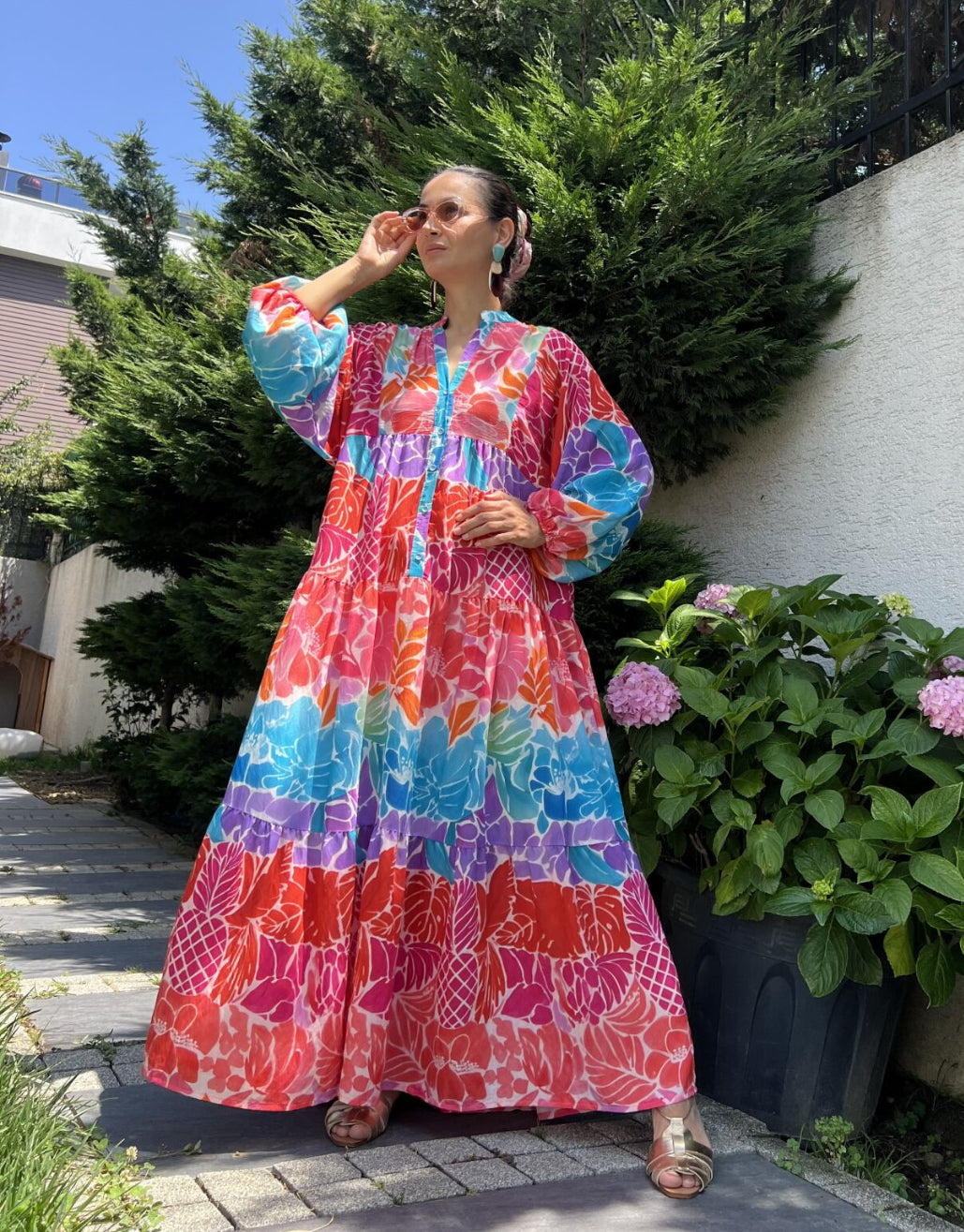Color-block Boho Dress