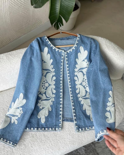 Denim Embroidered Jacket