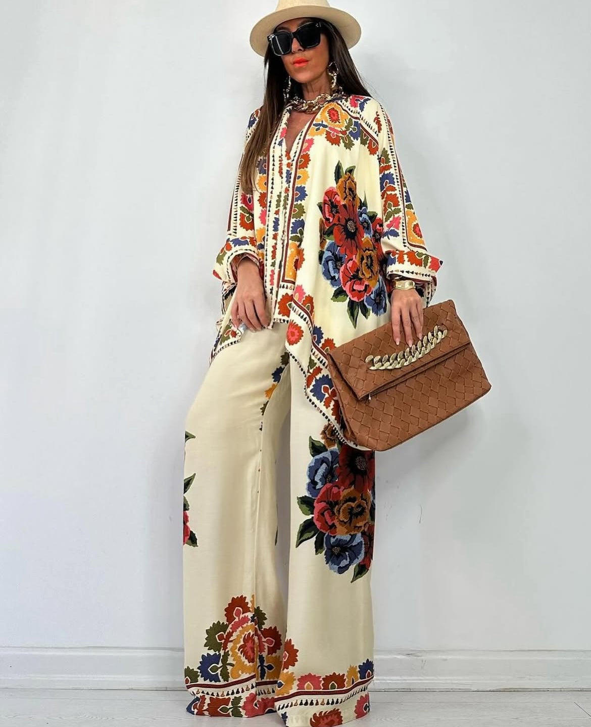 Beige Floral Set