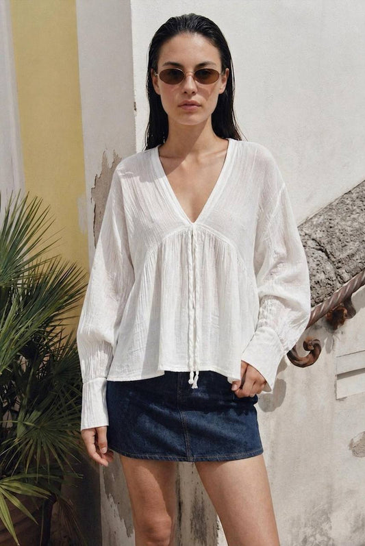 Crinkle Blouse - White