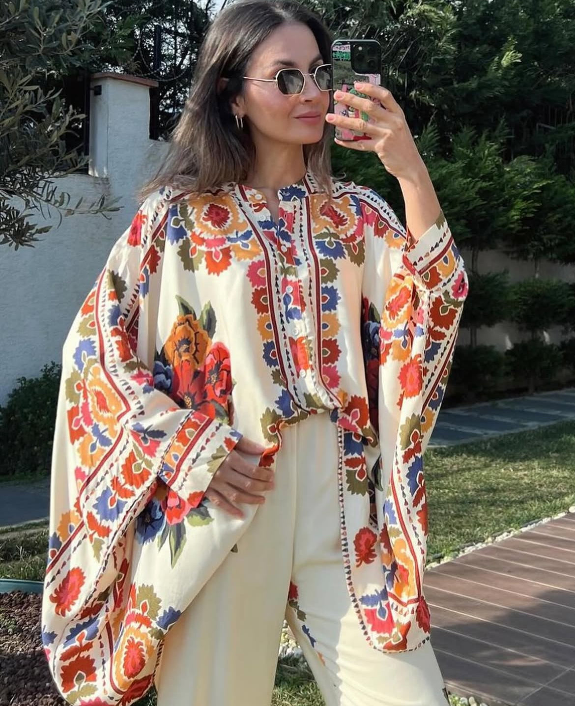 Beige Floral Set