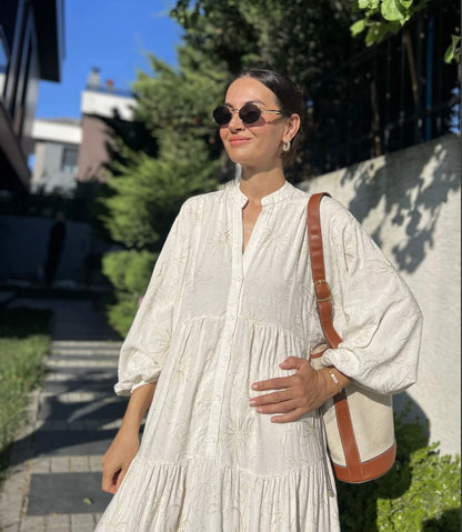 White x Gold Dress