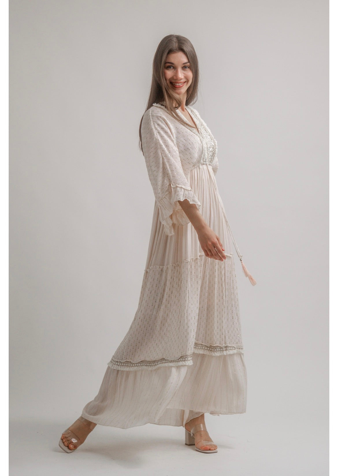 Boho Elegante Dress - Light Blush
