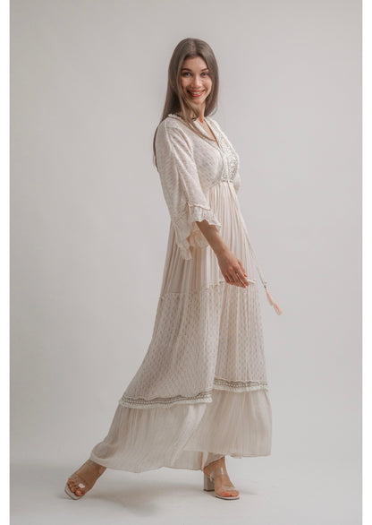 Boho Elegante Dress - Light Blush