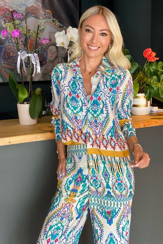 Printed Blue Set