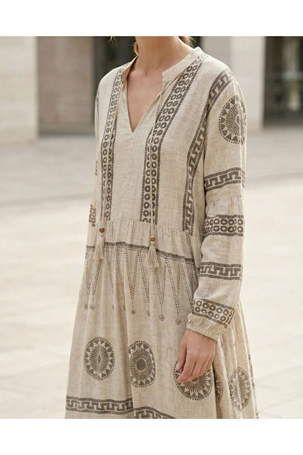 Linen Beige Dress