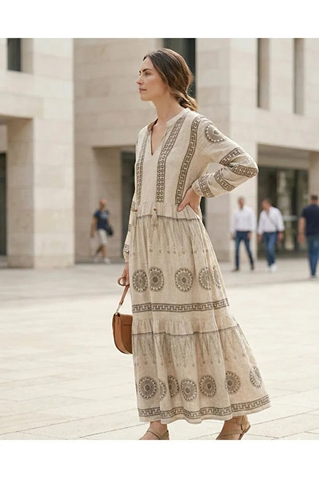 Linen Beige Dress