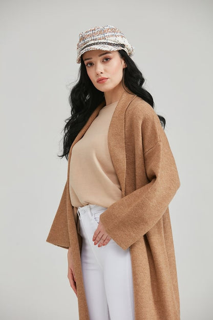 Camel Long Cardigan