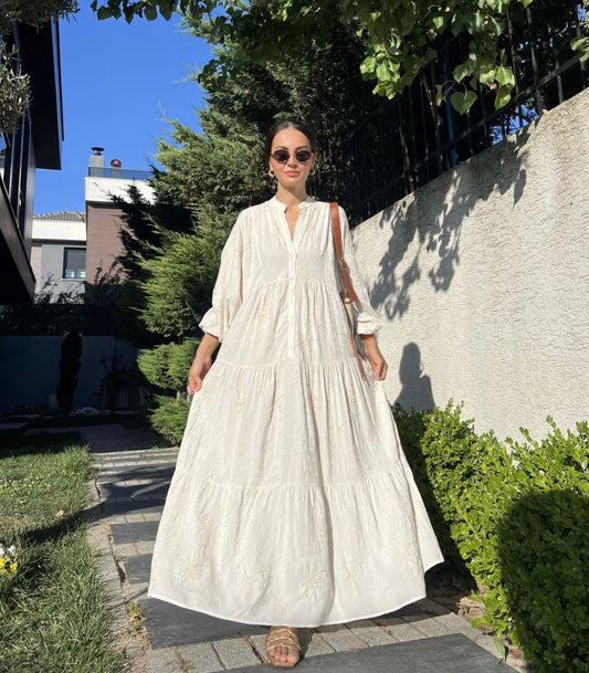 White x Gold Dress