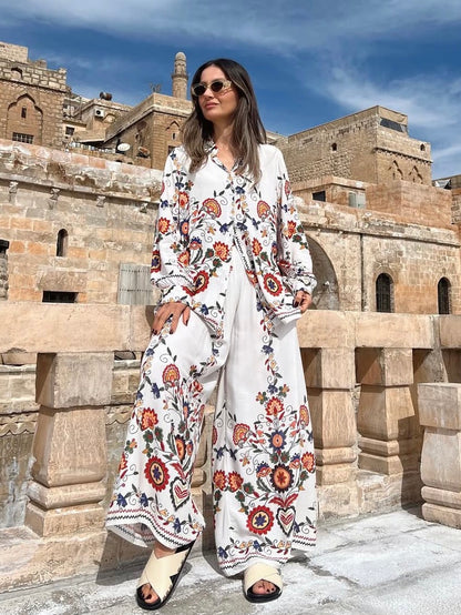 Floral Creamy White Set