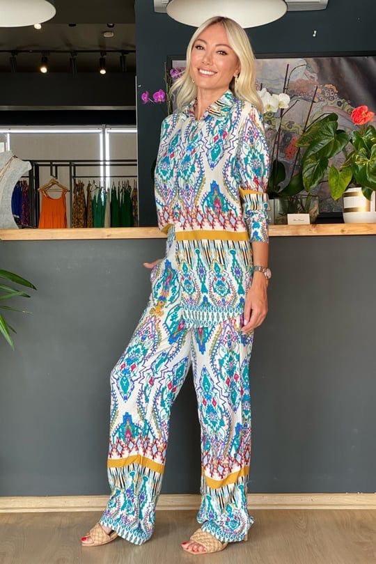 Printed Blue Set
