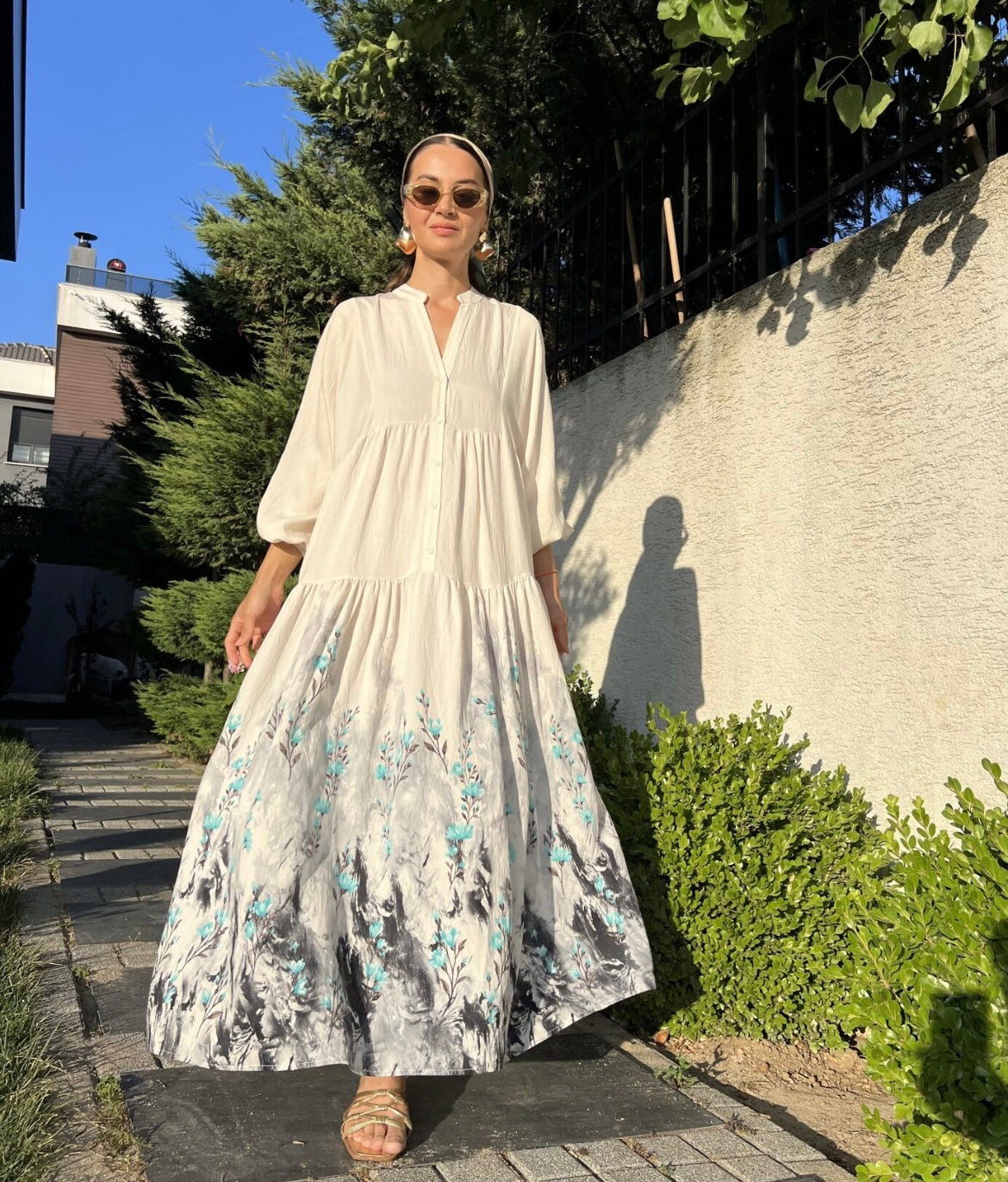 White Flowy Dress